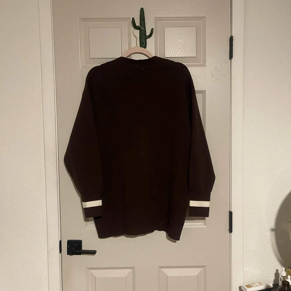 Varley Ravi Relaxed Longline Jacket Cardigan Coffee Bean Brown Size small - Picture 10 of 13